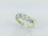 14k Yellow & White Gold Round Cut 12pt Diamond Ring