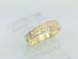 10k Yellow Gold 'I Love You' Heart and Diamond Ring