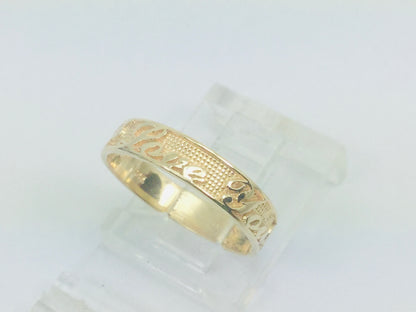 10k Yellow Gold 'I Love You' Heart and Diamond Ring