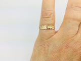 10k Yellow Gold 'I Love You' Heart and Diamond Ring