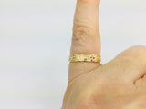 10k Yellow Gold 'I Love You' Heart and Diamond Ring