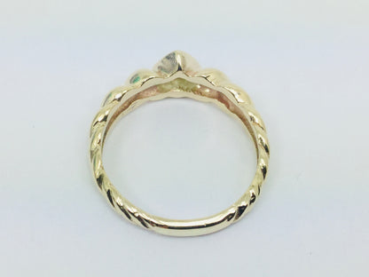 10k Yellow Gold Heart Love Twist Ring
