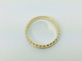 14k Yellow Gold Custom Diamond Cut Band Ring