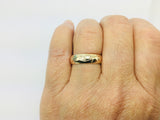 10k Yellow Gold Leaves and Swirls Band Ring