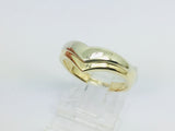 14k Yellow and White Gold Chevron Band Ring