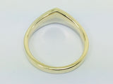 14k Yellow and White Gold Chevron Band Ring