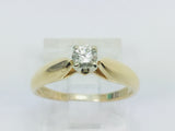 14k Yellow Gold Round Cut 22pt Diamond Solitaire Ring