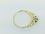 14k Yellow Gold Round Cut 6pt Diamond Illusion Set Solitaire Ring