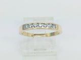 14k Yellow Gold Round Cut 21pt Diamond Channel Set Ring
