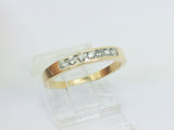 14k Yellow Gold Round Cut 21pt Diamond Channel Set Ring