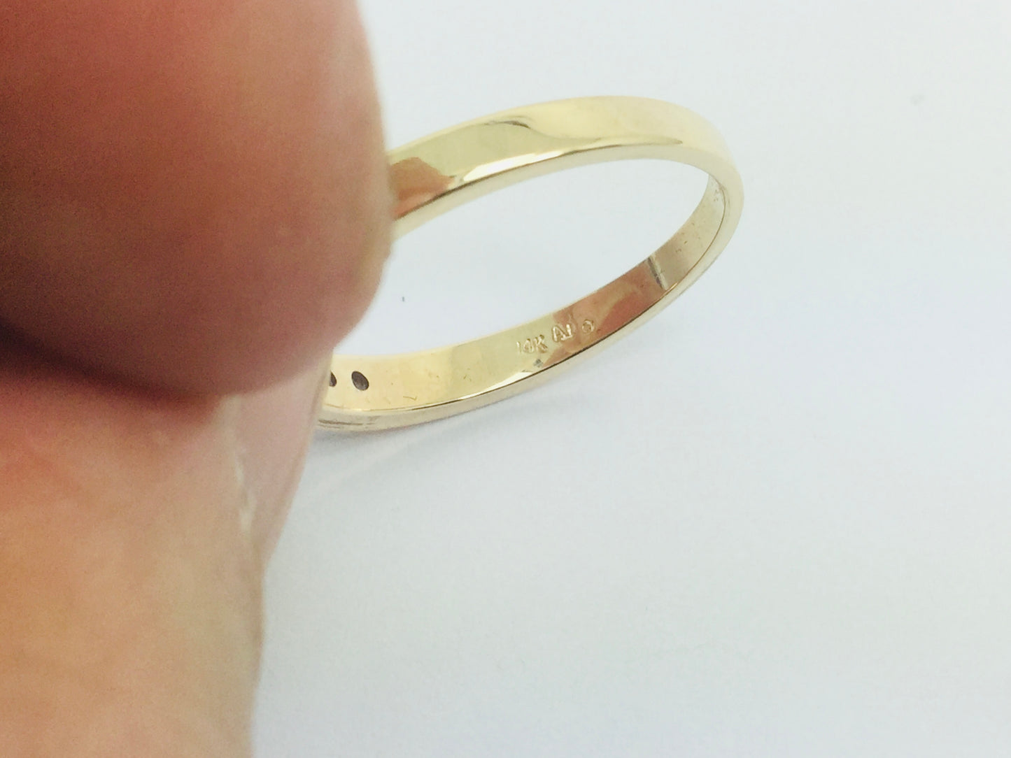 14k Yellow Gold Round Cut 21pt Diamond Channel Set Ring