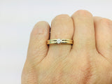 14k Yellow Gold Round Cut 16pt Diamond Solitaire Band Ring