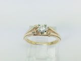 14k Yellow Gold Round Cut 16pt Diamond Solitaire Ring