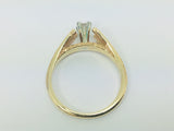 14k Yellow Gold Round Cut 16pt Diamond Solitaire Ring