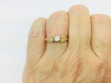 14k Yellow Gold Round Cut 16pt Diamond Solitaire Ring