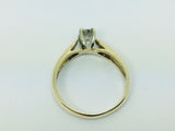 10k Yellow Gold Round Cut 18pt Diamond Solitaire Ring