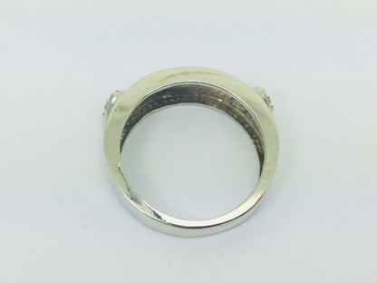 10k White Gold 'Love' 12pt Diamond Heart Ring