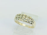 14k Yellow Gold Round Cut 7pt Diamond Abstract Ring