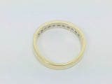 14k Yellow Gold Round Cut 22pt Diamond Row Set Ring