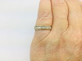 14k Yellow Gold Round Cut 22pt Diamond Row Set Ring