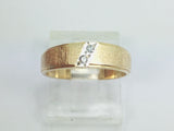 10k Yellow Gold Round Cut 3pt Diamond Row Set Band Ring