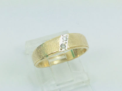 10k Yellow Gold Round Cut 3pt Diamond Row Set Band Ring