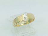 10k Yellow Gold Round Cut 3pt Diamond Row Set Band Ring
