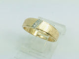 10k Yellow Gold Round Cut 3pt Diamond Row Set Band Ring