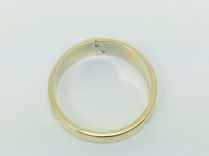 10k Yellow Gold Round Cut 3pt Diamond Row Set Band Ring