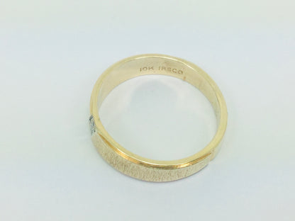 10k Yellow Gold Round Cut 3pt Diamond Row Set Band Ring