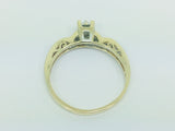 10k Yellow Gold Round Cut 15pt Diamond Illusion Set with Channel Set Accents Ring
