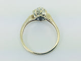 10k Yellow Gold Round Cut 34pt Diamond Cluster Ring