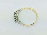 18k Yellow & White Gold Round Cut 7pt Trinity Diamond Ring