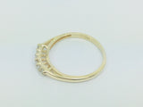 10k Yellow Gold Round Cut 20pt Row Set Diamond Ring
