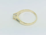 14k Yellow Gold Round Cut 25pt Diamond Solitaire with Accents Ring