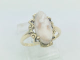 10k Yellow Gold Cameo Carved Ring