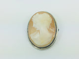Silver Cameo Pendent and Brooch