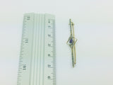 14k Yellow Gold Amethyst and Seed Pearl Vintage Brooch Pin