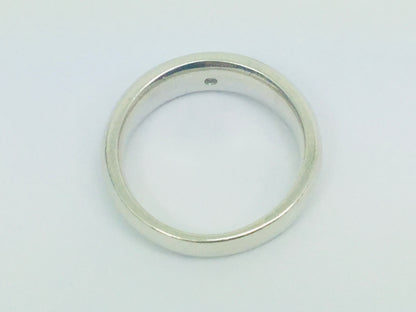 10k White Gold Round Cut 12pt Channel Set Diamond Solitaire Band Ring