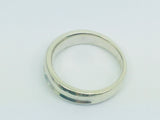 10k White Gold Round Cut 12pt Channel Set Diamond Solitaire Band Ring