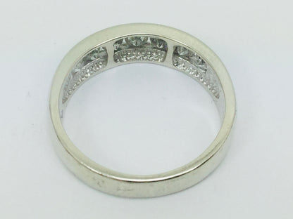 14k Yellow Gold Round Cut 42pt Channel Set Diamond Band Ring