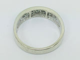 14k Yellow Gold Round Cut 42pt Channel Set Diamond Band Ring