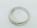 14k Yellow Gold Round Cut 42pt Channel Set Diamond Band Ring