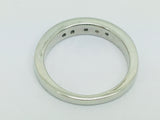 14k White Gold Round Cut 20pt Channel Set Diamond Band Ring