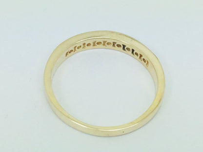 14k Yellow Gold Round Cut 14pt Channel Set Diamond Band Ring