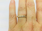 14k Yellow Gold Round Cut 14pt Channel Set Diamond Band Ring