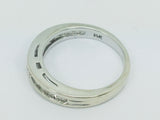 14k White Gold Round Cut 20pt Channel Set Diamond Band Ring