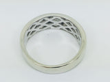 14k White Gold Round Cut 28pt Channel Set Diamond Band Ring