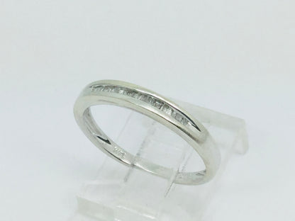 14k White Gold Baguette Cut 18pt Channel Set Diamond Band Ring