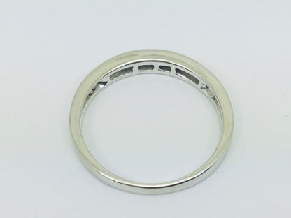14k White Gold Baguette Cut 18pt Channel Set Diamond Band Ring